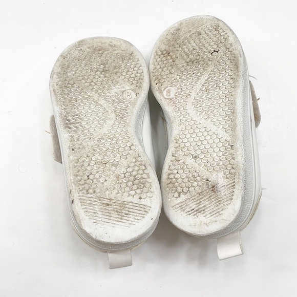 Bebe toddler girls white/gold rhinestone sneakers - Picture 8 of 9